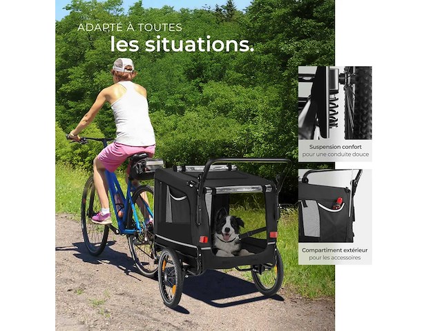 Woofrider dog bike trailer zwart (x2) - afbeelding 5 van  9