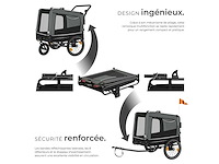 Woofrider hondenfietstrailer grijs (x2) - afbeelding 4 van  10