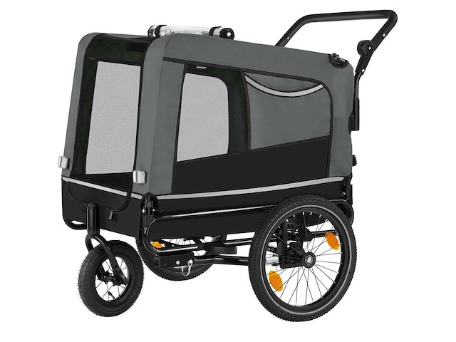 Woofrider hondenfietstrailer grijs (x2) - afbeelding 8 van  10