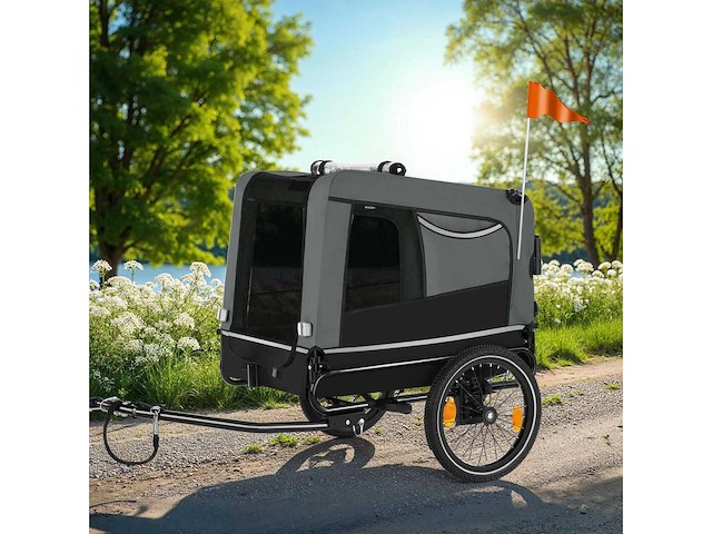 Woofrider hondenfietstrailer grijs (x2) - afbeelding 9 van  10