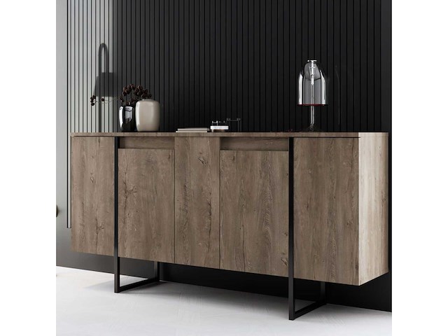 Woonkamermeubelset - 2 delen in zwarte walnoot - afbeelding 2 van  14