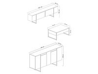 Woonkamermeubelset - 2 delen in zwarte walnoot - afbeelding 4 van  14