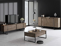 Woonkamermeubelset - 2 delen in zwarte walnoot - afbeelding 1 van  14