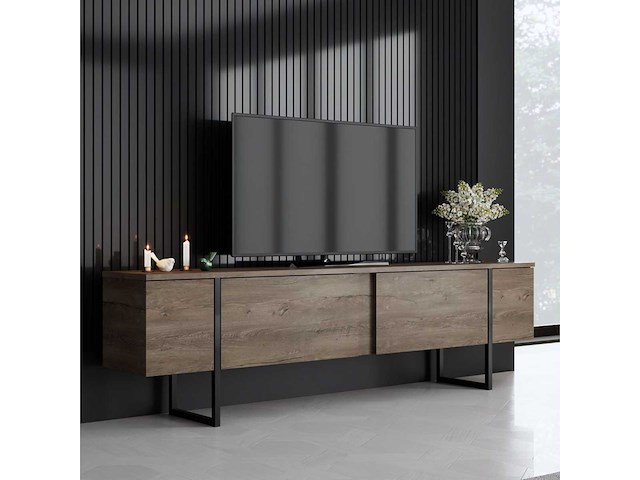 Woonkamermeubelset - 2 delen in zwarte walnoot - afbeelding 14 van  14