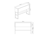 Woonkamermeubelset met tv-meubel, salontafel en ladekast van travertijn - afbeelding 2 van  12