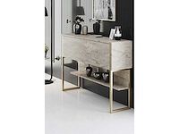 Woonkamermeubelset met tv-meubel, salontafel en ladekast van travertijn - afbeelding 8 van  12