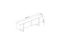 Woonkamermeubelset met tv-meubel, salontafel en ladekast van travertijn - afbeelding 12 van  12