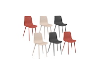 Woonkamerstoelen (kleurenmix) - set van 6 - afbeelding 2 van  9