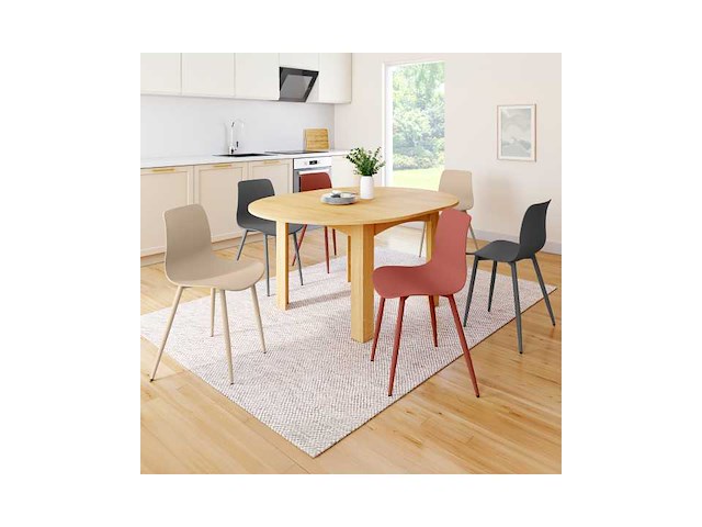 Woonkamerstoelen (kleurenmix) - set van 6 - afbeelding 3 van  9