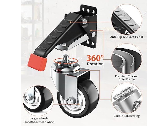 Workbench casters kit 400kg - afbeelding 5 van  6