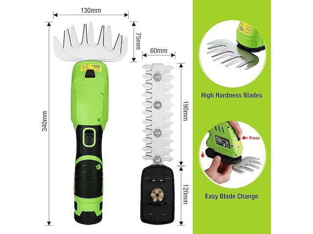 Workpro 12v heggenschaar op accu - afbeelding 3 van  5