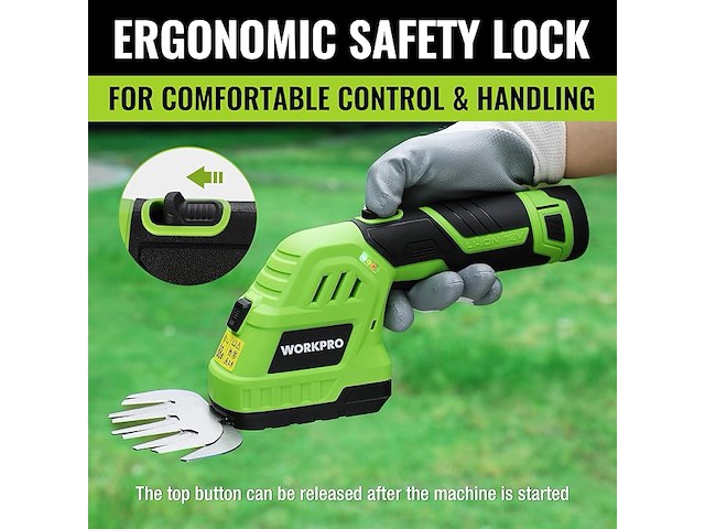 Workpro 12v heggenschaar op accu - afbeelding 4 van  5