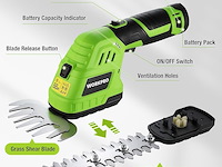 Workpro 12v heggenschaar op accu - afbeelding 2 van  5