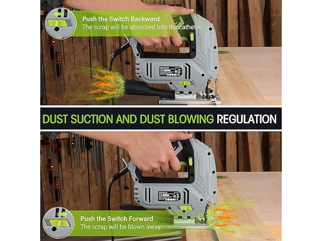 Workpro 600w decoupeerzaag - afbeelding 3 van  5