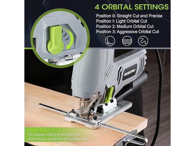 Workpro 600w decoupeerzaag - afbeelding 4 van  5