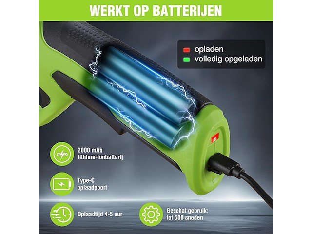 Workpro 7,2 v draadloze snoeischaar - afbeelding 2 van  3