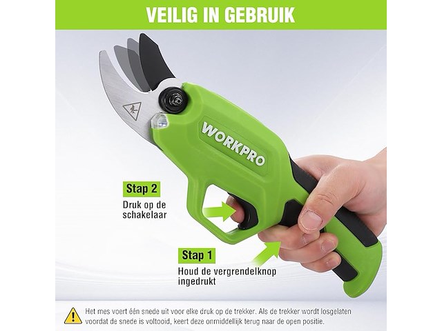 Workpro 7,2 v draadloze snoeischaar - afbeelding 4 van  5