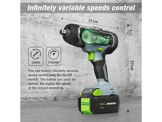 Workpro accu-slagschroevendraaier - afbeelding 3 van  4