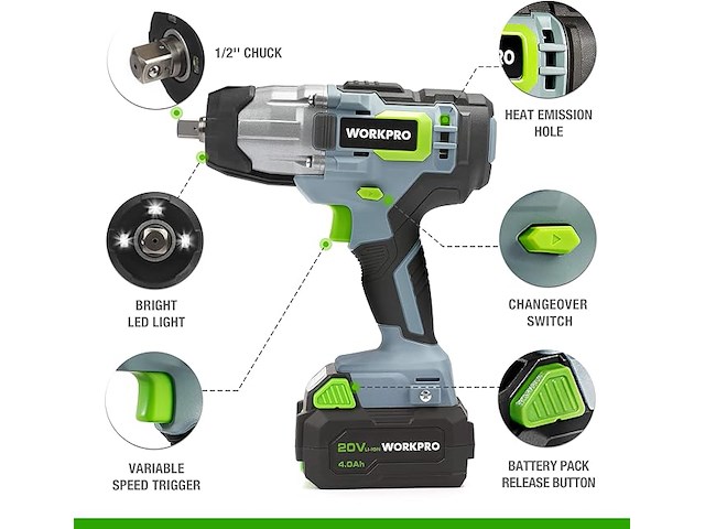 Workpro accu-slagschroevendraaier - afbeelding 4 van  4