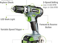 Workpro accuschroefboormachine - afbeelding 6 van  6