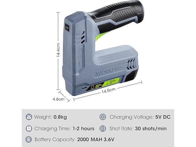 Workpro draadloze nietmachine - afbeelding 1 van  4