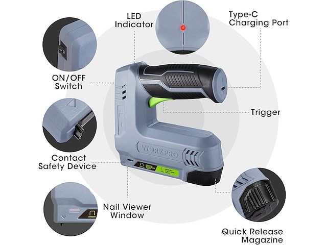 Workpro draadloze nietmachine - afbeelding 2 van  4
