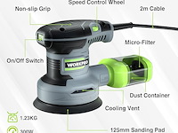 Workpro excentrische schuurmachine 300 w - afbeelding 2 van  4
