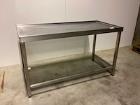Worstvultafel met afvoer in het midden rvs werktafel - afbeelding 3 van  5