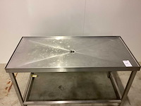 Worstvultafel met afvoer in het midden rvs werktafel - afbeelding 5 van  5