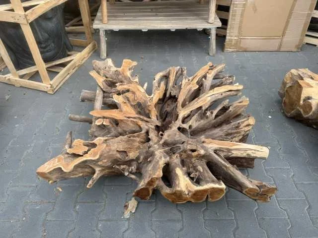 Wortel salontafel 100x100 - afbeelding 1 van  4