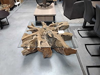 Wortel salontafel 100x100 - afbeelding 1 van  2