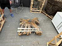Wortel salontafel 80x80 - afbeelding 2 van  2