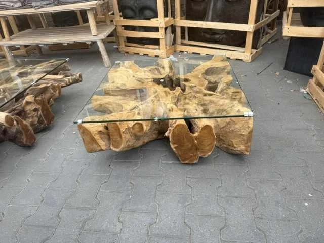 Wortel salontafel 80x80 - afbeelding 1 van  3