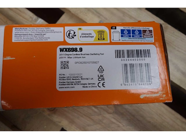 Worx - wx698.9 - overig accugereedschap - afbeelding 2 van  3