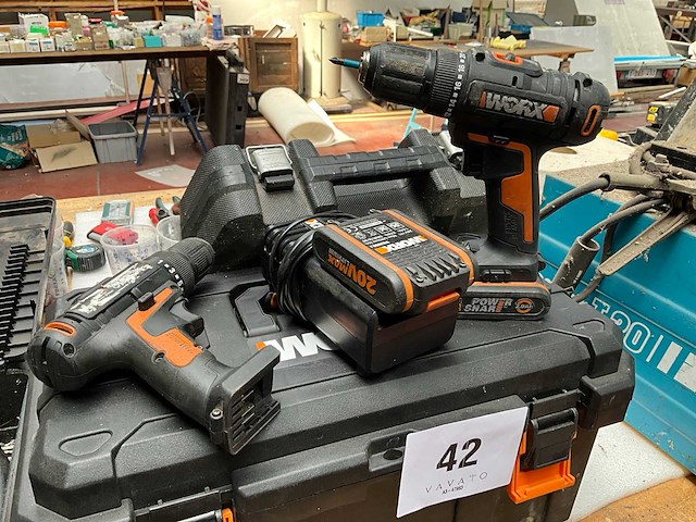 Worx wx108 boormachine (2x) - afbeelding 1 van  3