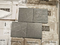 Wow gea carved charcoal wandtegel 12x12 cm 37,4 m²