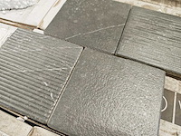 Wow gea carved charcoal wandtegel 12x12 cm 37,4 m² - afbeelding 3 van  8