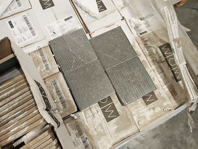 Wow gea carved charcoal wandtegel 12x12 cm 37,4 m² - afbeelding 6 van  8