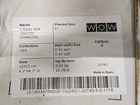 Wow gea carved charcoal wandtegel 12x12 cm 37,4 m² - afbeelding 7 van  8