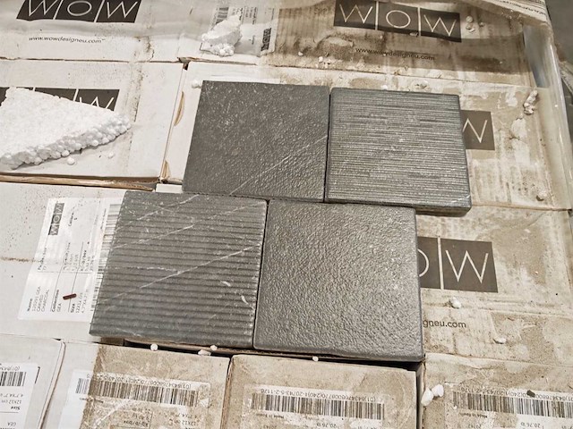 Wow gea carved charcoal wandtegel 12x12 cm 37,4 m² - afbeelding 5 van  8