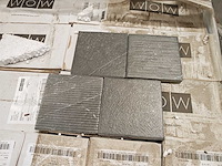 Wow gea carved charcoal wandtegel 12x12 cm 37,4 m² - afbeelding 5 van  8