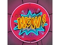 Wow popart, neonbord - diverse lichtapparatuur