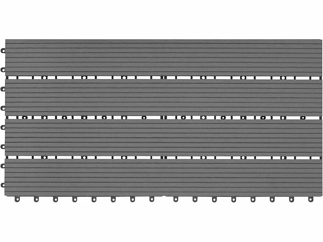 Wpc vloertegeltegel 30x60cm, voor tuinterras, lichtgrijs 12 stuks - 2 m² - afbeelding 7 van  10