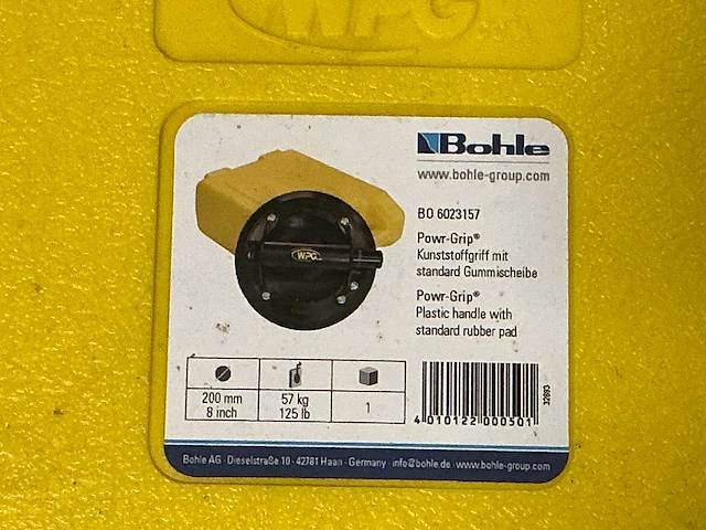 Wpg bohle n4000 zuignap (2x) - afbeelding 4 van  6