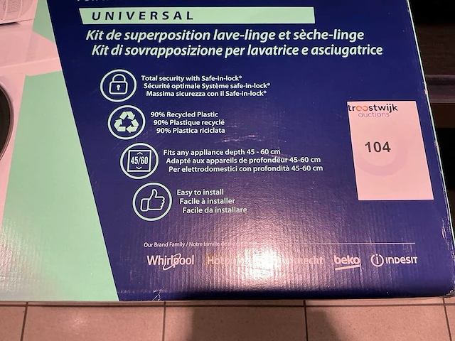Wpro stapelkit voor wasmachine/-droger - afbeelding 2 van  4