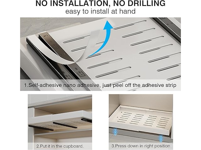 Wqu uittrekbare kastorganizer (zwart) - afbeelding 2 van  5