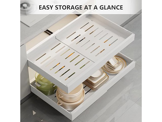 Wqu uittrekbare kastorganizer (zwart) - afbeelding 3 van  5