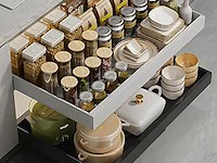 Wqu uittrekbare kastorganizer (zwart) - afbeelding 1 van  4