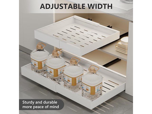Wqu uittrekbare kastorganizer (zwart) - afbeelding 3 van  4