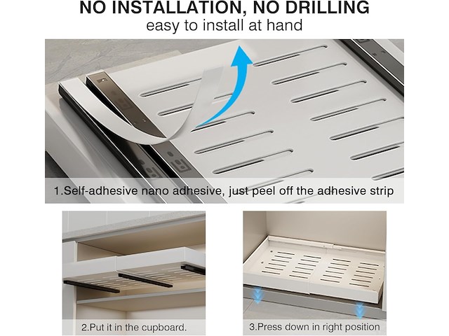 Wqu uittrekbare kastorganizer (zwart) - afbeelding 4 van  4